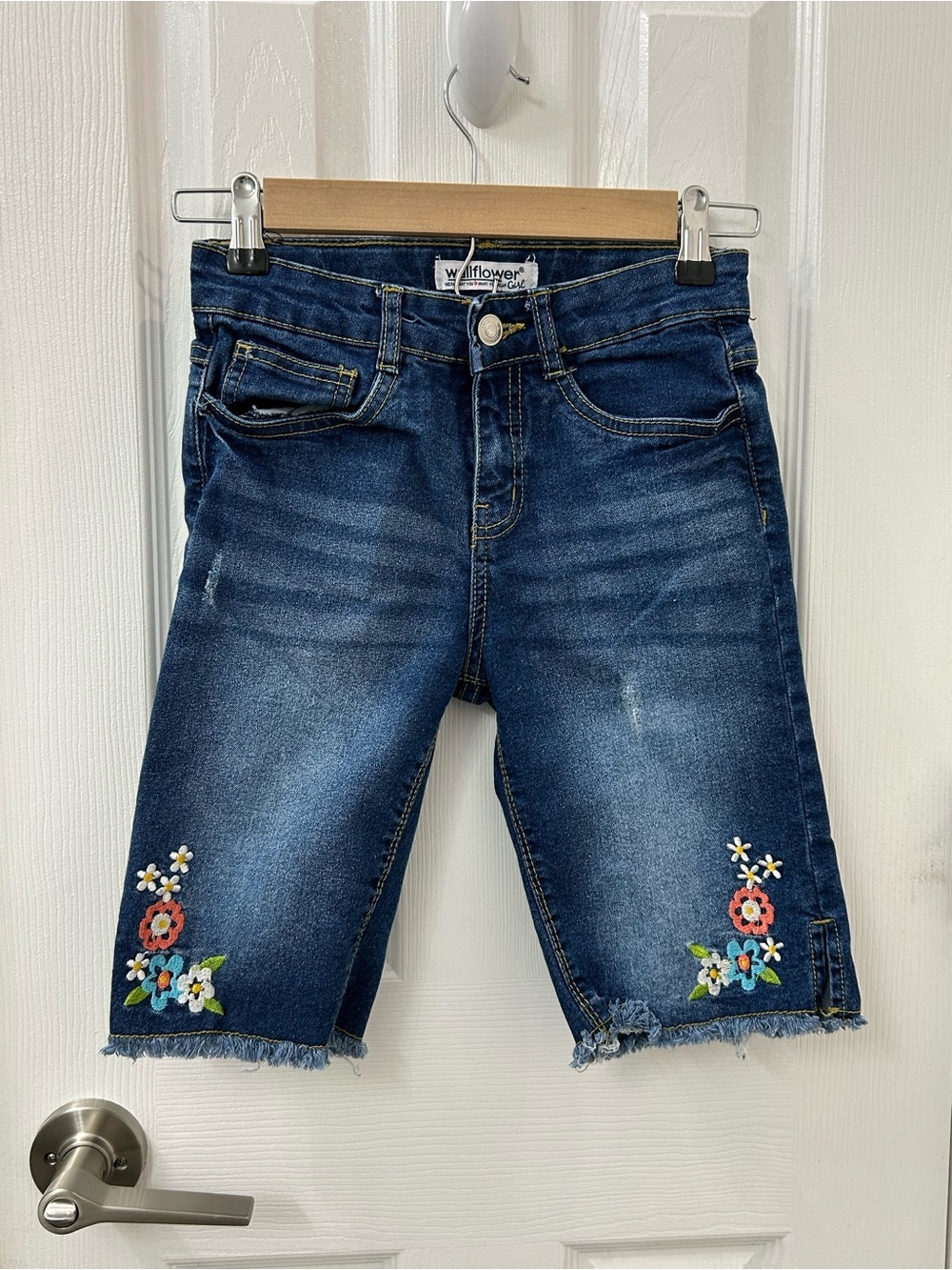 Girl’s Wallflower Denim Jeans with Pink Logo Patch